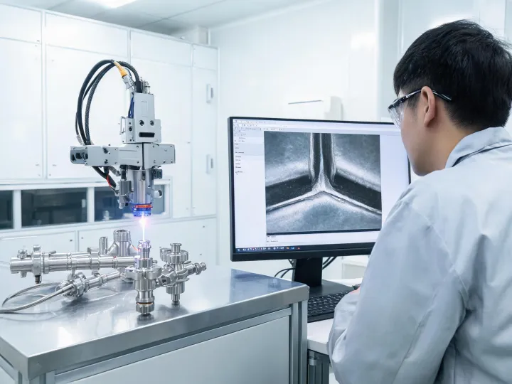 Precision laser welding of a stainless aerospace assembly